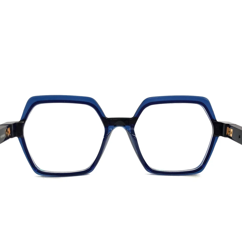 Etnia Barcelona Eyeglasses Frames CHROMA N38 DB Dark Blue Black 53-18-140